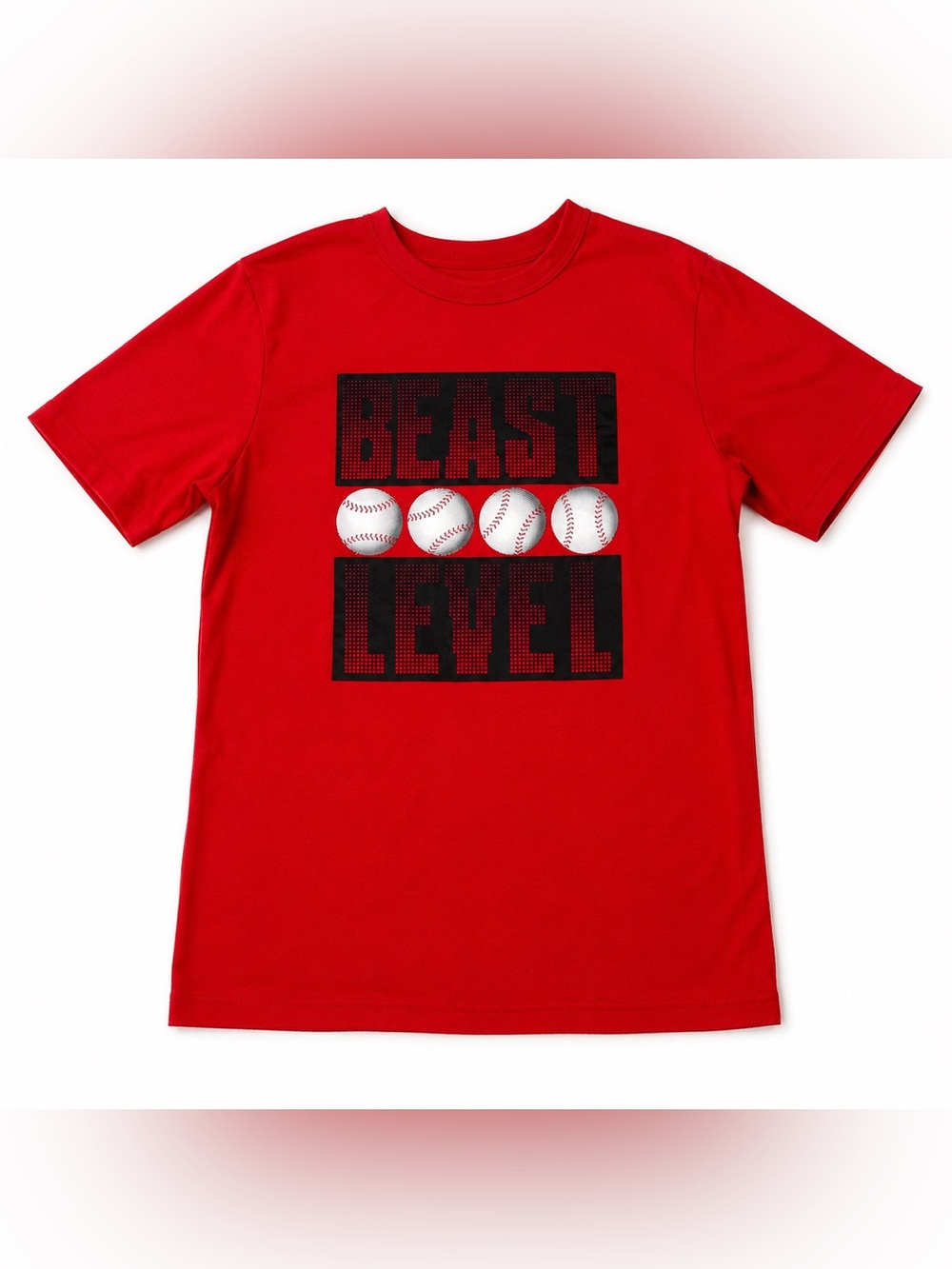 Children’s Place XL Red Beast Baseball Graphic Tee Youth Short Sleeve Shirt